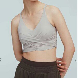 Ballet Pleated Plunge Bra Top - S